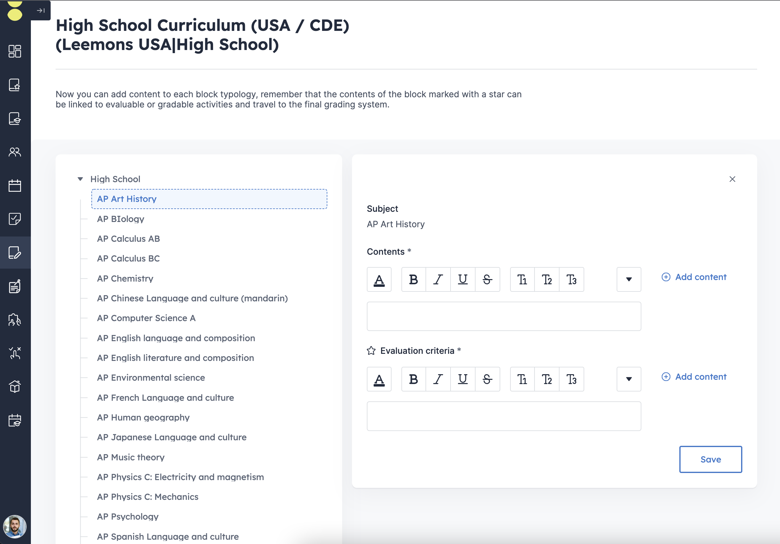 Curriculum Tree